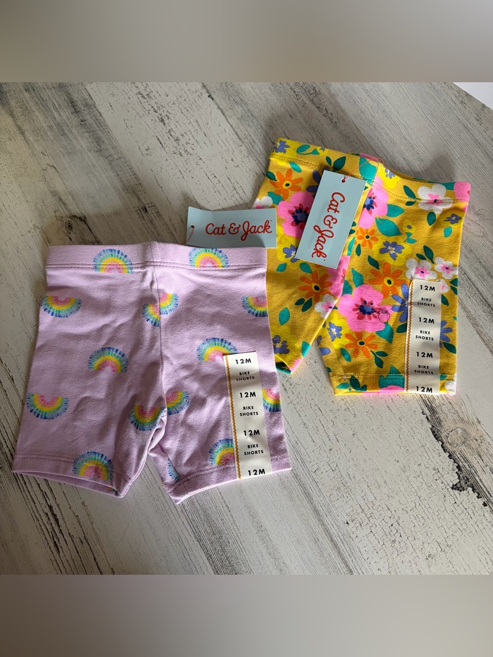 2 Cat & Jack Bike Shorts Size 12 Months NEW